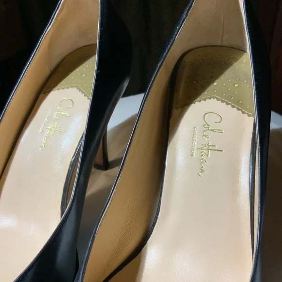 Nike Air Cole Haan Collection Black Square-Toe 3" Heels. - Picture 2 of 12